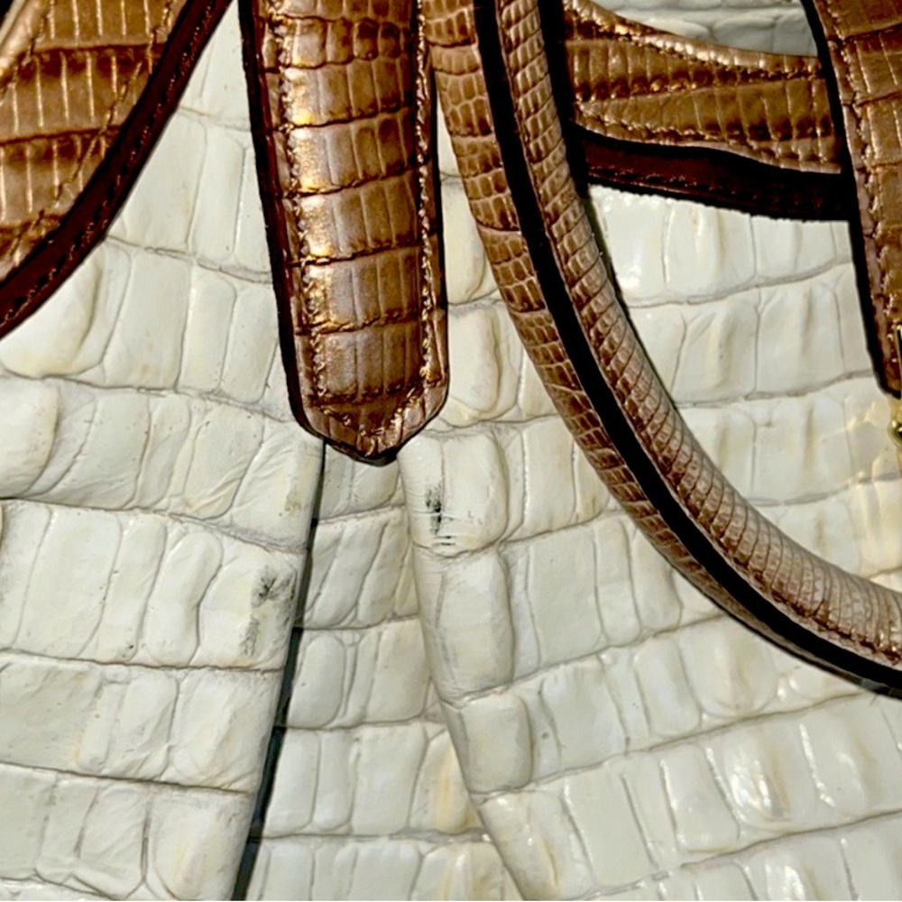 Brahmin Elisa Marshmallow Tri-Color Hobo Bag - Picture 12 of 16